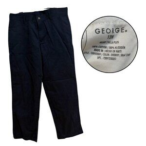 George Boys 12H Husky Navy School Uniform Pants Cotton